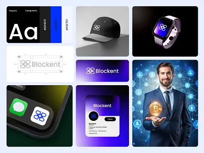 Blockent – Blockchain Logo Design & Brand Identity bitcoin blockchain blockchain logo brand identity branding crypto branding crypto design fintech logo design modern logo tech branding web3