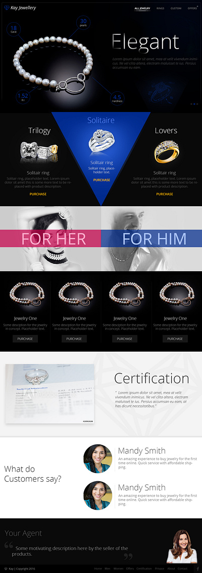 Online Jewellery Shop design elegant jewellery jewellery design ui