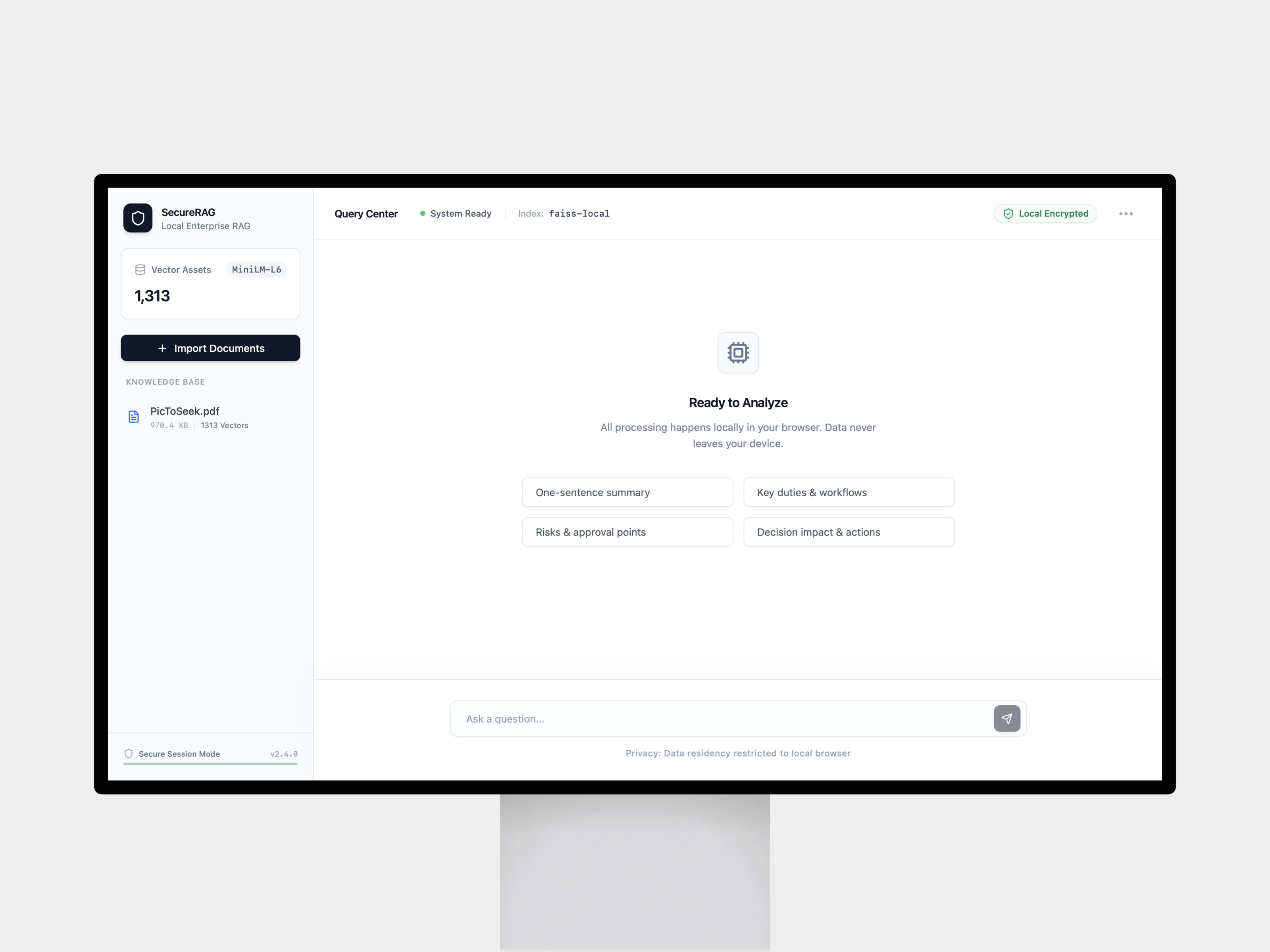 Example of Secure Rag — On Prem Ai Document Q&A Demo