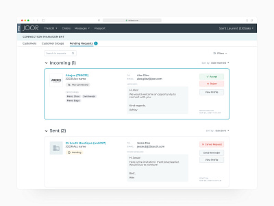 Requests Management - B2B SaaS Web App admin app dashboard design enterprise fashion minimal mvp product design prototype retail saas software ux ux designer vendor web app web application