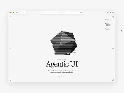 Agentic UI website agent agentic ai artificial intelligence clean components corporate dashboard design system enterprise fintech ibm minimal product design software startup ui website design yc ycombinator