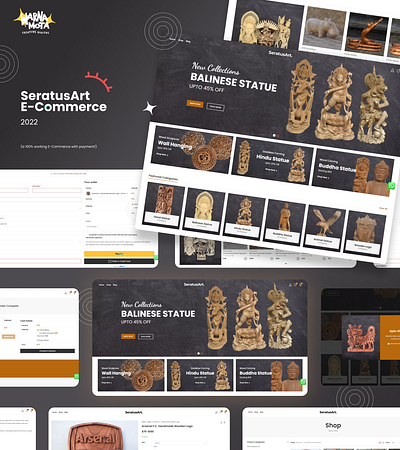 Seratus Art - Handicraft E-Commerce branding ecommerce graphic design handicrafts landing page website website design