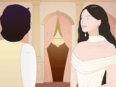 Animation - Nightingale & Rose (Scene) adobe illustrator animated movie animation digital drawing illustration illustrator line drawing motion graphics