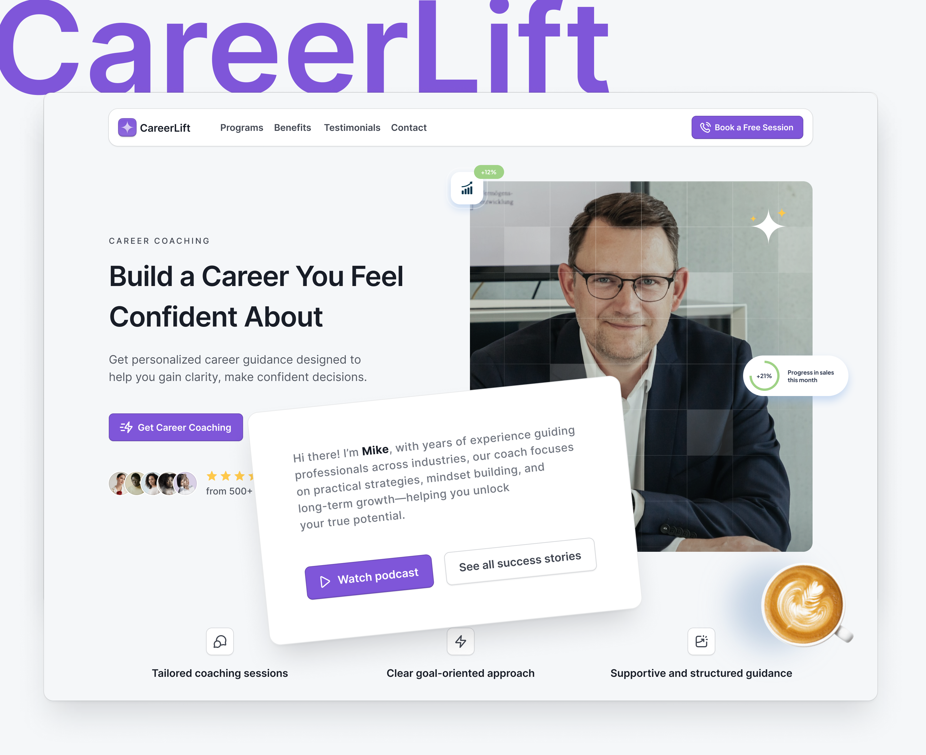 Example of Modern Landing Page UI (Web + Mobile)
