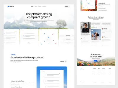 Product Page — Nexorya B2B Platform design interface landing page product service startup ui ux web website