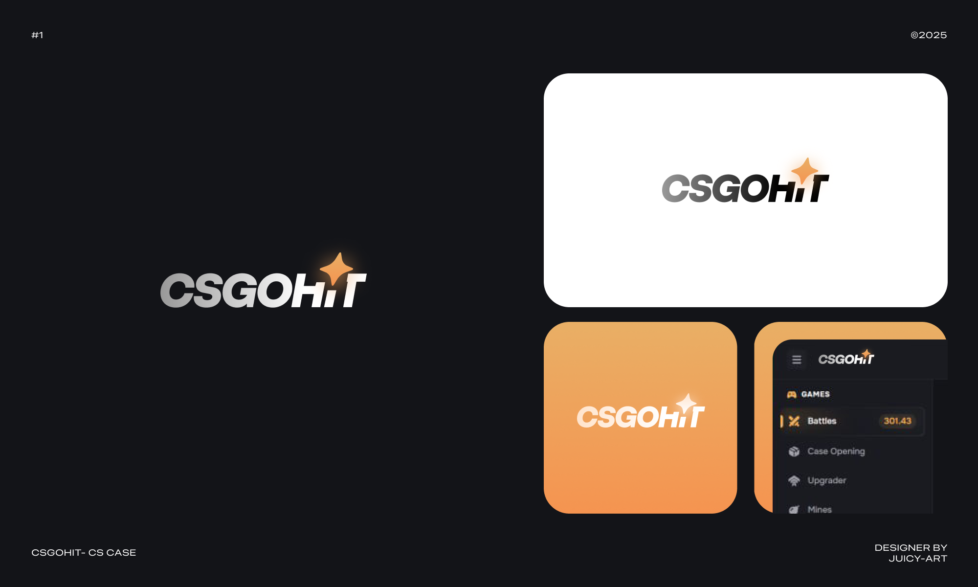 Logo: CSGO HIT branding cs2 csgo csgohit gambling game illustration juicyart logo logotype