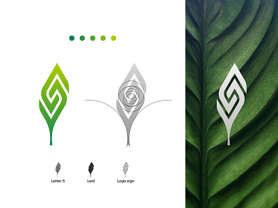S and leaf logo brand branding design graphic design logo