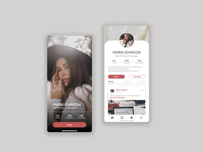 User Profile Mobile clean ui mobile mobiledesign ui userprofile ux