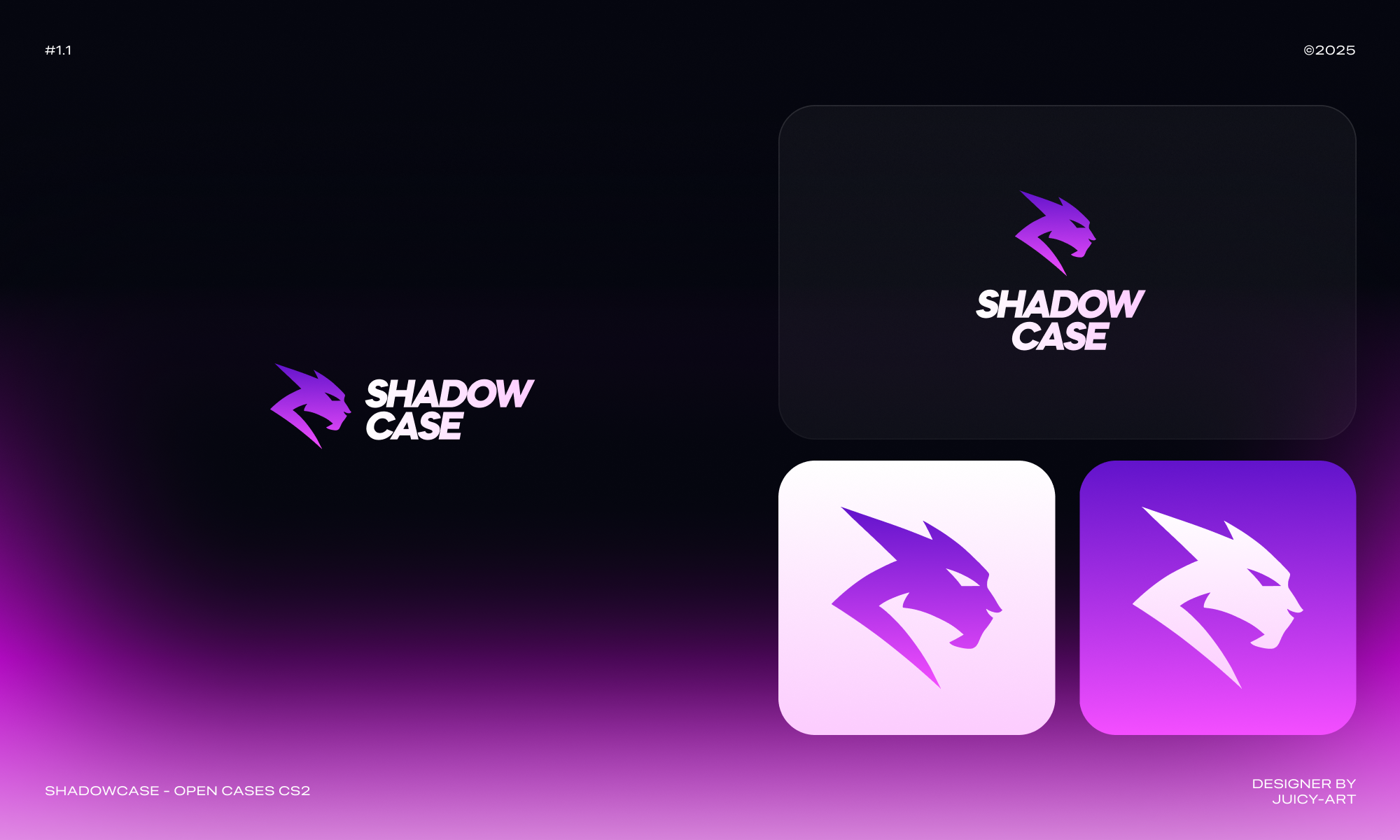 Logo: Shadow Case branding casino cs2 csgo design logo gambling game illustration juicyart logo shadow case