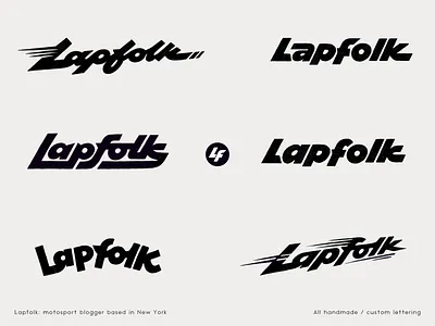 Lapfolk: logo process authentic blogger bold brandimg branding calligraphy custom flow handlettering identity lettering logo playful script sporty standout type unqiue wordmark youtube