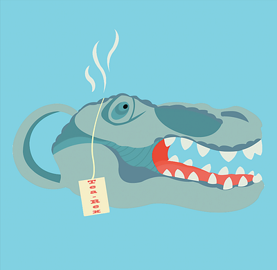 Tea-Rex design digital illustration illustration vector