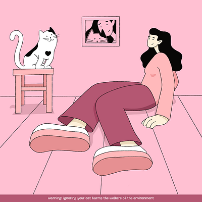 Don't ignore your cat illustration