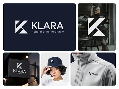 KLARA | Refined Luxury Apparel | K Monogram Logo & Brand Design. appareal apparel brand apparel logo brand identity branding clothing brand clothing logo elegant logo fashion brand fashion logo graphic design k logo letter k logo logo design luxury k logo luxury logo modern logo monogram logo premium logo