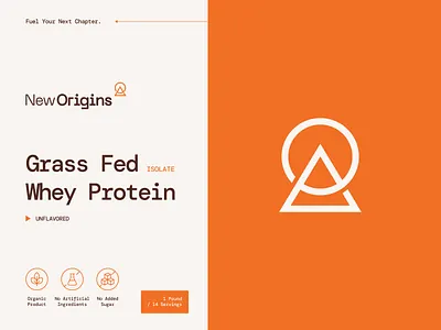 NewOrigins - Organic Supplements Logo + Packaging Design #4 abstract brand identity logo logo design modern protein branding protein packaging supplement supplement packaging supplements whey whey packaging whey protein