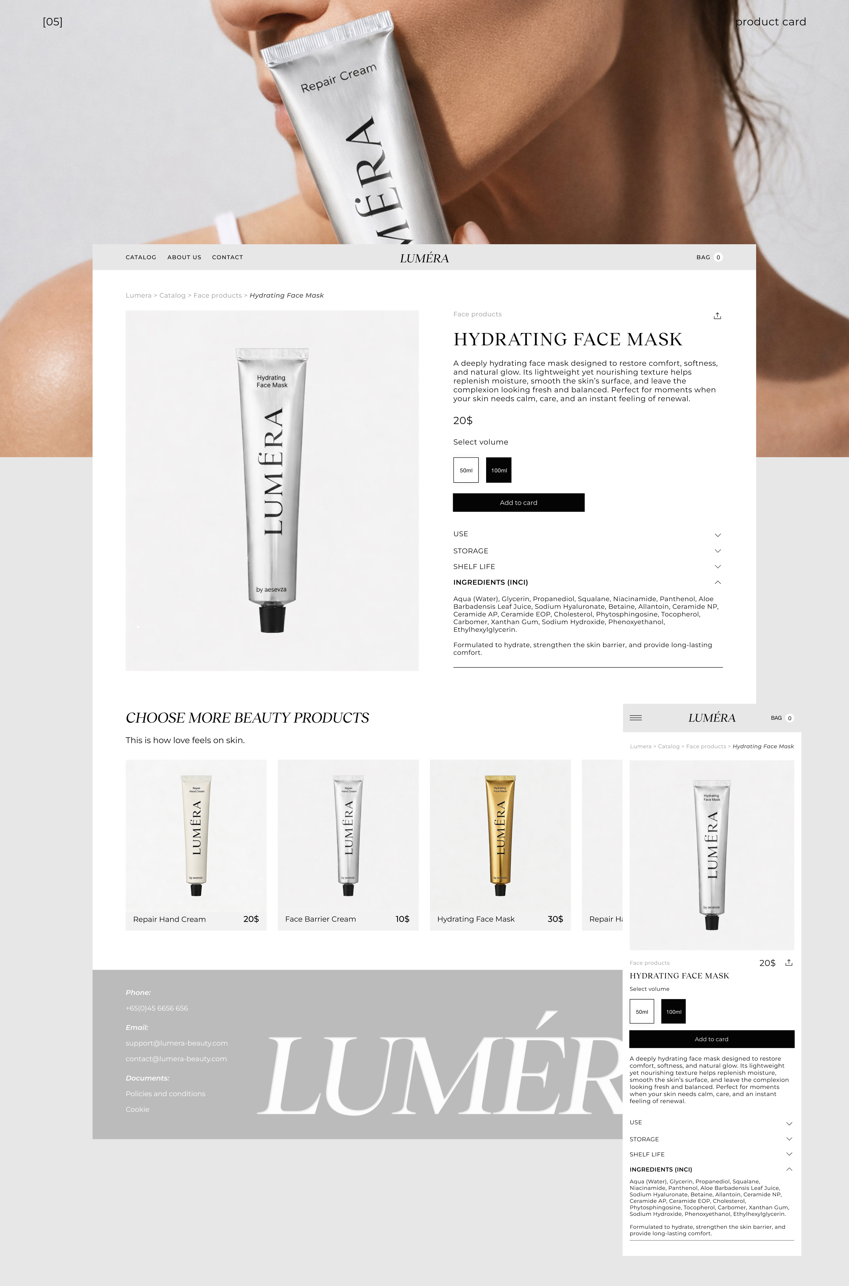 e-com beauty web-site typography ui веб дизайн