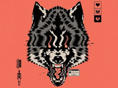 腐った cartoon character design graphic design illustration vector wolf