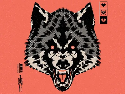 腐った cartoon character design graphic design illustration vector wolf