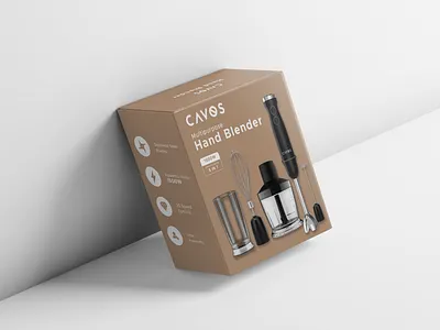 CAVOS – Multipurpose Hand Blender Packaging Design blender packaging concept box packaging presentation branding and packaging consumer electronics packaging creative packaging concept electronic product packaging elegant product packaging hand blender box design household appliance packaging kitchenware branding design modern packaging design multipurpose blender packaging packaging design inspiration premium appliance packaging premium retail design product packaging branding retail box mockup sleek product box design