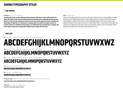 DAV Typography Style Guide branding font graphic design green layout style style guide type typography ui veteran veterans