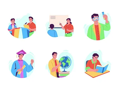 Education Animation😍👌 education animation education illustration gen z student study