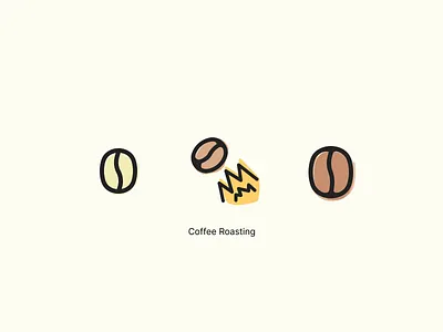 Coffee Roasting coffee beans icons coffee illustration coffee roasters coffee roasting ux icons