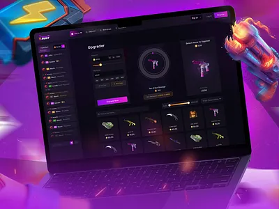 Upgrader - Gambling Design case opening casino casino slots casino ui crypto casino cs2 interface csgo design csgo skins gambling game design game ui gaming lootbox online casino open case product design rust casino ui design upgrade skins upgrader