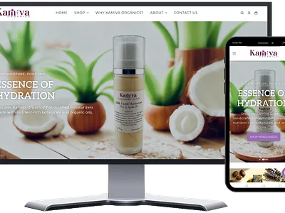 Kamiva Organics – Natural Products Shopify Store branding design graphic design logo shopify shopify store website design website development