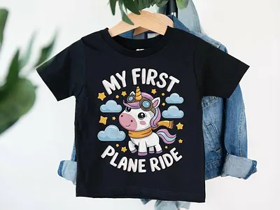 My First Plane Ride – Kids T-Shirt Mockup Design graphic design kids kids t shirt mock up t shirt t shirt art t shirt design t shirt mock up vintage t shirt design