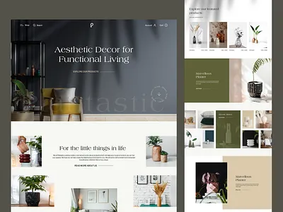Plantastic website design branding color design ecommerce ecommerce website home decor ui user interface user interface design ux web web design website design