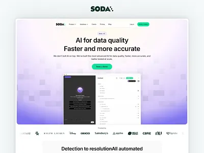 Soda.io - Soda AI landing page ai home page ai landing page ai platform ai web design ai website saas platform saas ui saas web design saas website soda soda ai soda io soda landing page soda.io tech landing page