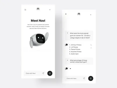 AI Data Analysis UI ai app chat data analysis design mobile product design ui ux