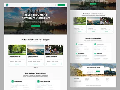Ontario Park Website Redesign canada clean concept design modern website ontario park product design redesign ui ux webdesign website website design