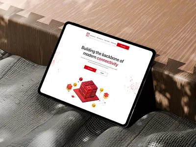 landing page for telecommunications infrastructure company dailyui landing page product design services uiux user experience ux website