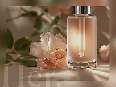 Her — AI Skincare Landscapes aidesign artdirection beautybranding branding conceptbrand dreamy editorial productdesign productphotography skincare visualdesign wellness
