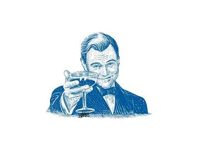 Leonardo DiCaprio Portrait artist branding design drawing engraving etching graphic design illustration kate winslet leonardo lettering logo money potraits titanic