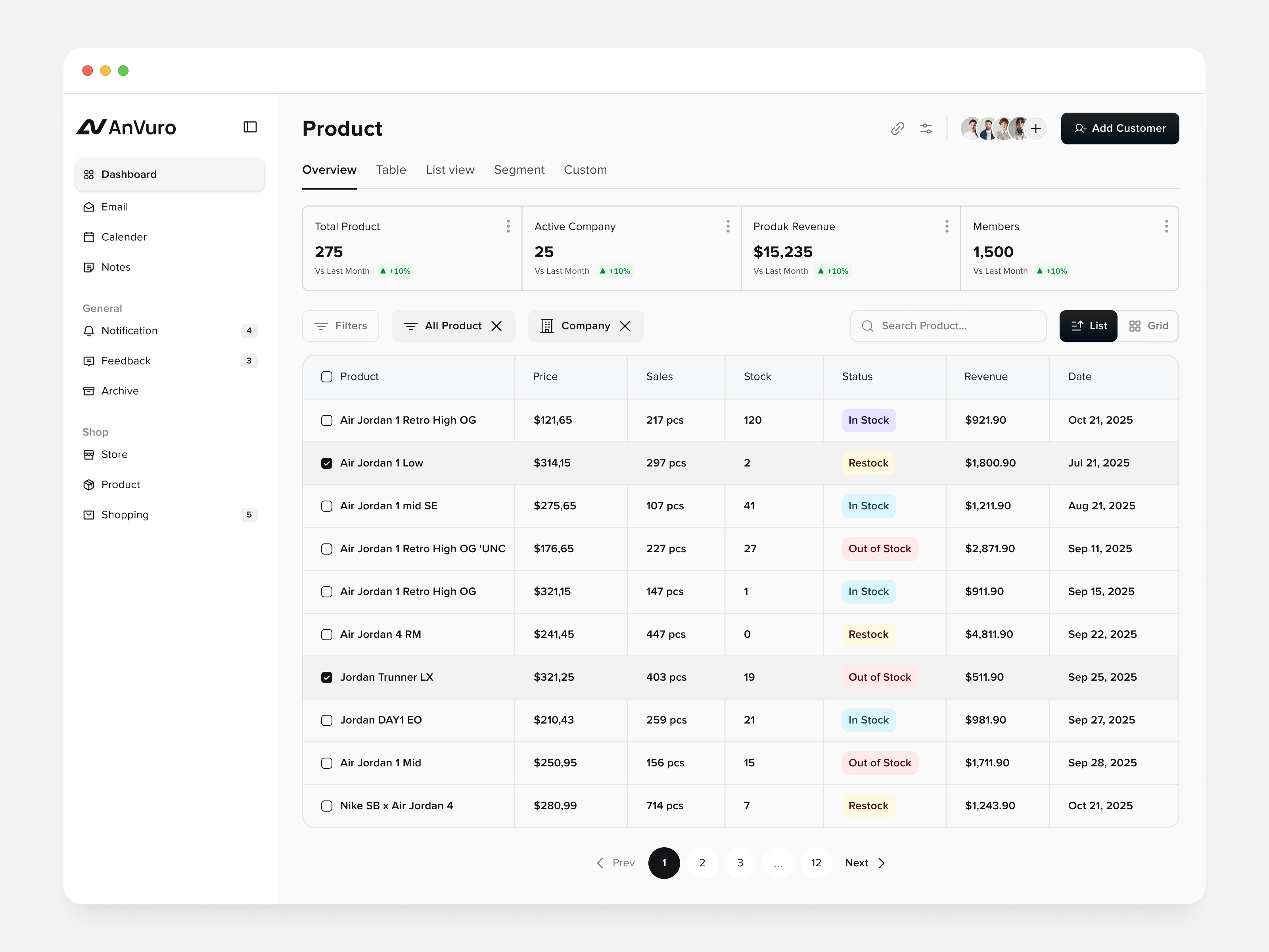 CRM Dashboard card clean crm dashboard filter management nav navigation sass sidebar supitar table ui webapp