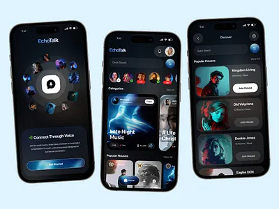 Social Media Mobile App app design chat corporate ios live app mobile mobile app mobile ui network onboarding social social app social media social media app social media mobile social network ui uiux video voice chat