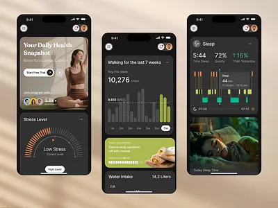 Health & Fitness Tracking App UI Mobile Responsive Animation dashboard dipa inhouse ecommerce fitness fitness tracking h health health fitness marketplace mobile mobile responsive online store responsive retail shop shopping sleep tracker store tracker uiux