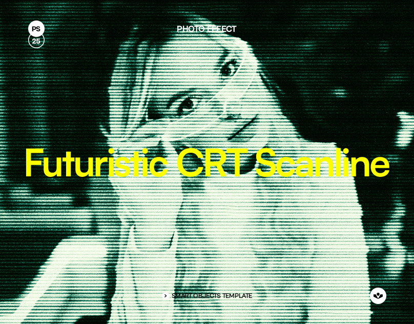 Futuristic CRT Scanline Effect camera crt design futuristic graphic design photoshop scanline solasome template tv