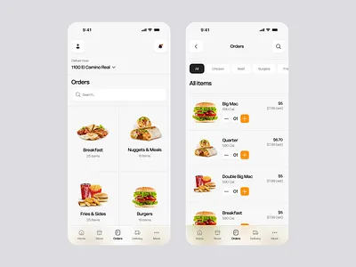 Restaurant Food Delivery App UI Design app app design clean ui delivery delivery app food app food delivery food mobile app food ordering mobile mobile app design mobile ui modern ui ordering ordering app restaurant restaurant app ui design ux design