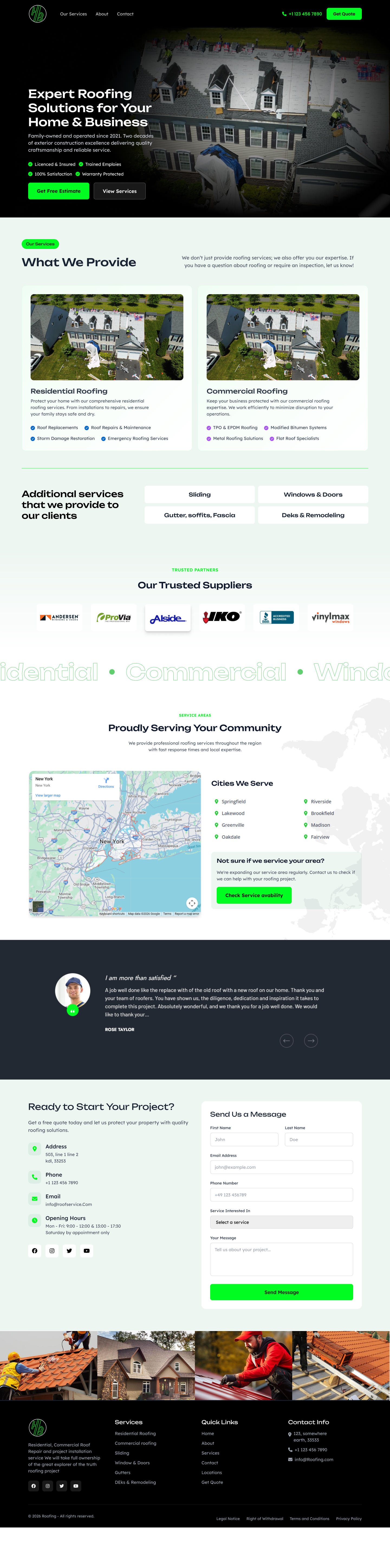 HB Roofing Services branding design minimal ui ux web web design