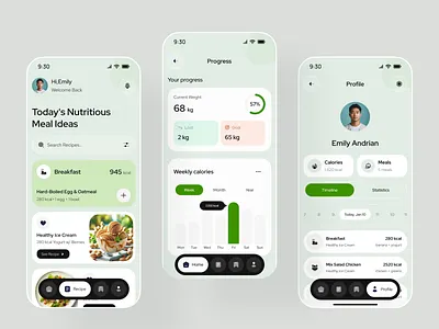 Nutrition & Meal Tracker App UI — Calorie Counter & Healthy Life ai ai app ai cooking assistant ai food tracker ai nutrition app app design calorie tracker ui diet app design fitness app food tracking app habit tracker ui health app design ios app meal app mobile mobile app nutrition tracker ui ui design wellness app