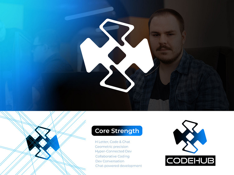 Modern logo design for Saas web development agency agency logo branding creative logo design graphic design h h letter logo h logo letter logo logo logo identity logos modern brand identity modern logo modern logo design modern mark saas brand identity saas logo web development logo