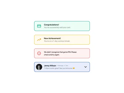 Daily UI #012 - Flash Message alerts clean ui daily ui dailyui error message flash message minimal notification success message toast ui ux warning message