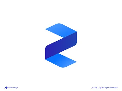 Letter Z Logo, 36 Days of Type and Branding 26/36 3d a b c d e f g h i j k l m n alphabet bold branding clean collection geometry gradient graphic design icon logo mark minimal modern monogram o p q r s t u v w x y z plane simple visual identity