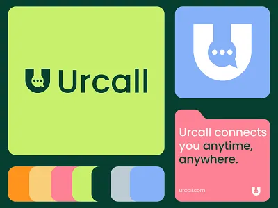 calling, messaging, text app logo asrafuluix calling logo chat logo chating logo messaging logo text logo topwork agency u letter logo urcall logo whatsapp similar logo