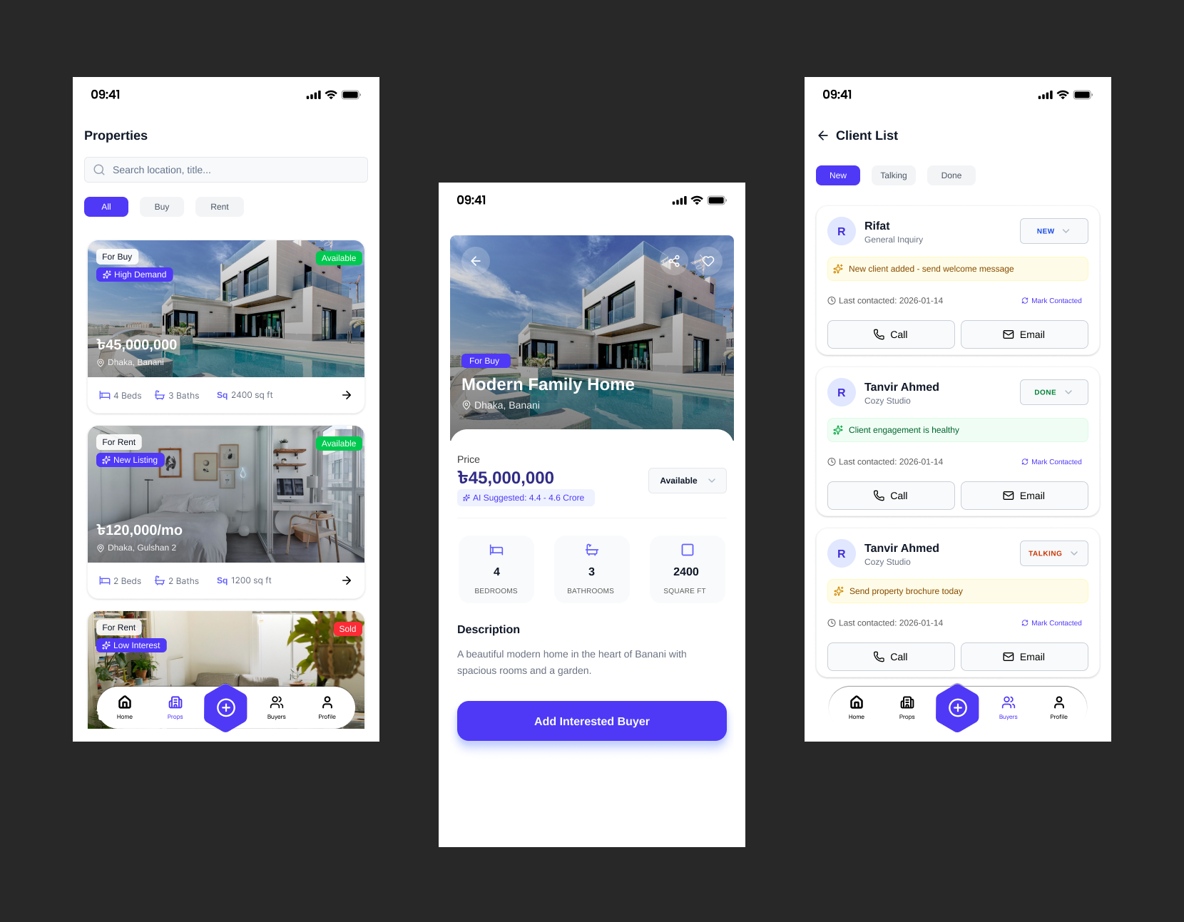 Example of Ai Powered Real Estate Agent Mobile App