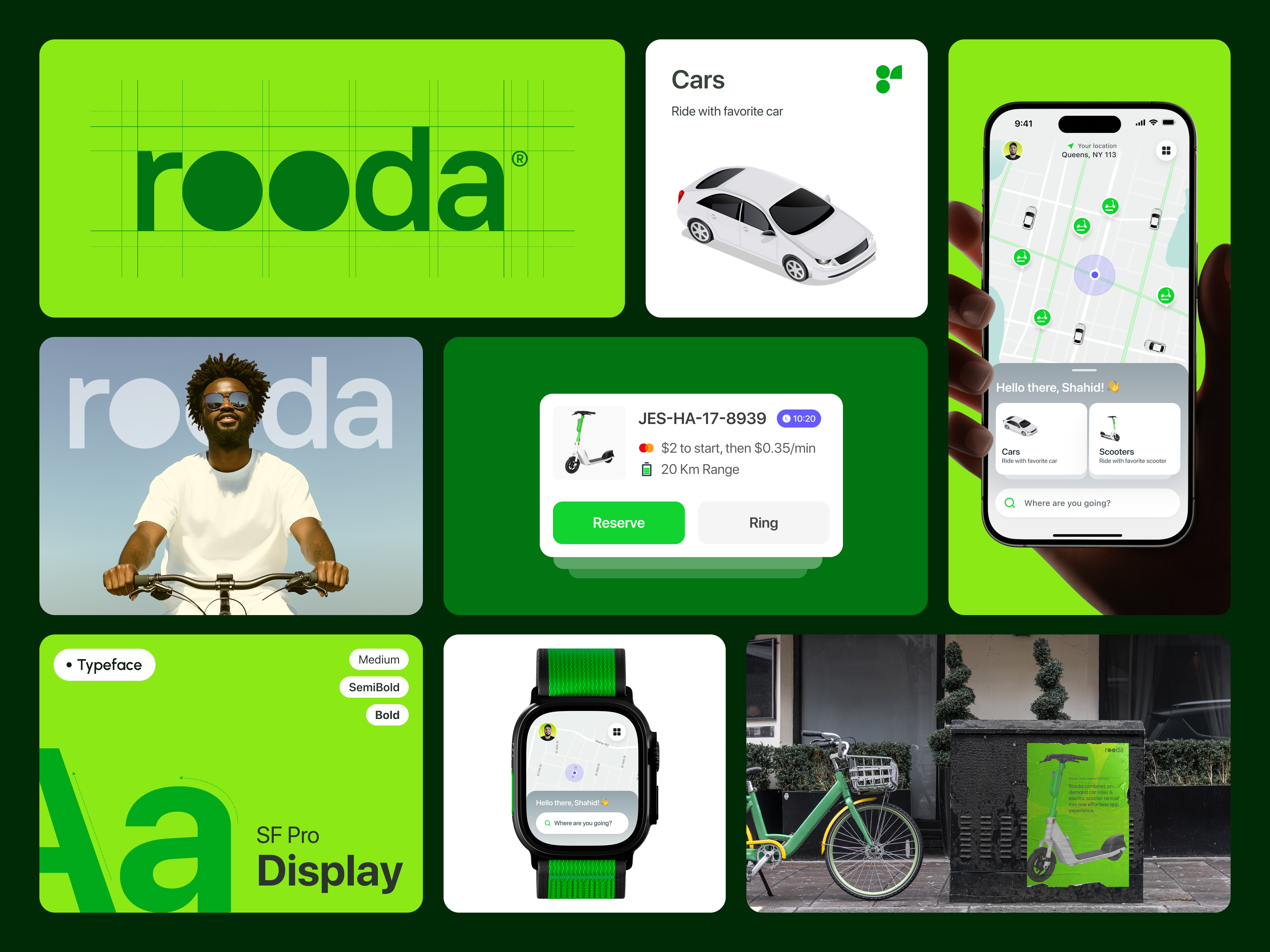 Example of Rooda – Ride Sharing Mobile App Design | Case Study