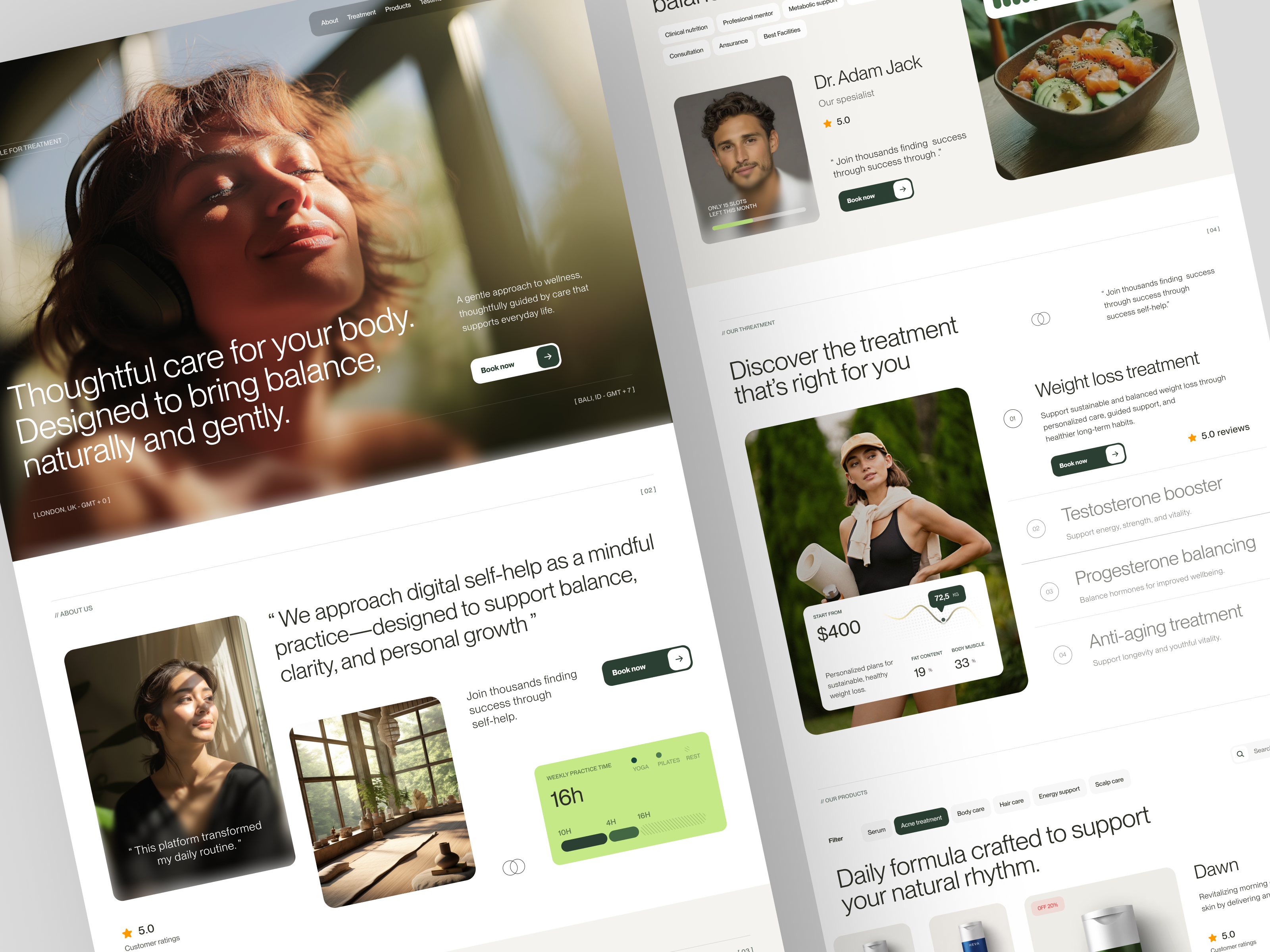 Example of Website UI Design (Concept + 6 Subpages)