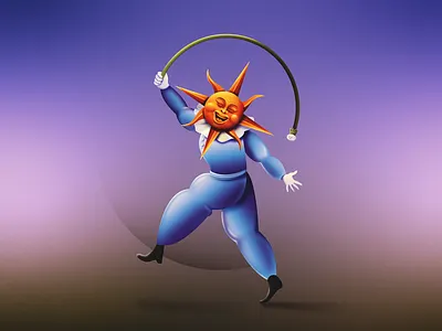 The Day, The Day Became Heavy character cover illustration illustrator medieval noise sun surreal vector